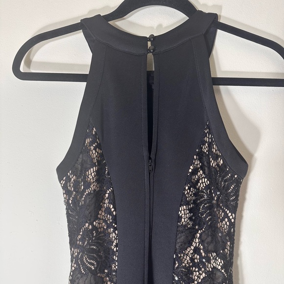BCX Lace Sequin bodycon evening cocktail dress black size 0 NWT - Picture 12 of 15